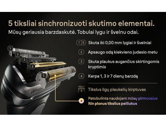 Barzdaskutė BRAUN 9600s Pro+ Black W&D