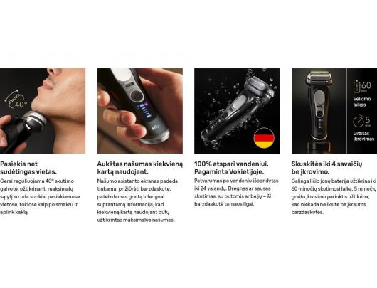 Barzdaskutė BRAUN 9600s Pro+ Black W&D