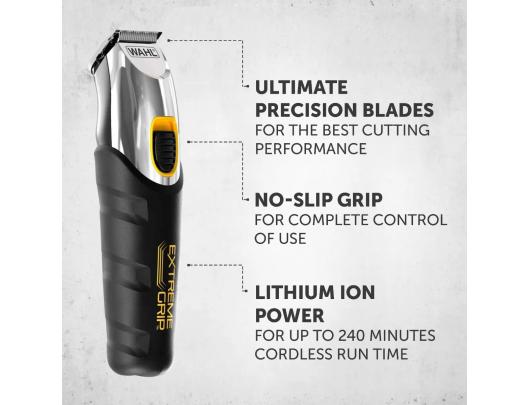 Barzdakirpė WAHL 09893.0440 Extreme Grip, belaidė, USB
