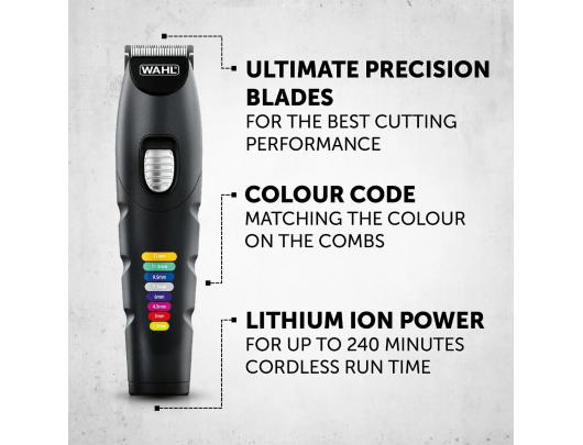Kirpimo rinkinys WAHL 09893.0464 Color Trim Advanced, belaidis, USB
