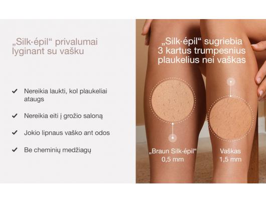 Epiliatorius BRAUN SES9-481 3D Flex Silk epil 9 + BS1000 kūno plaukų kirptuvas