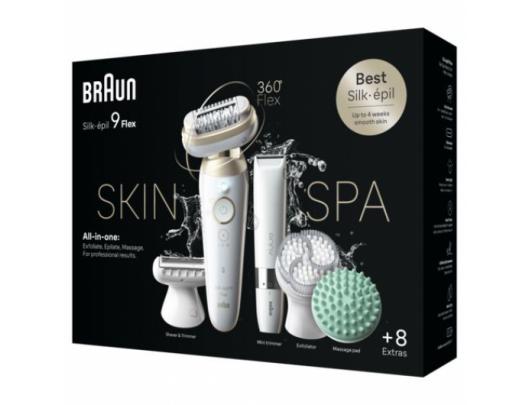 Epiliatorius BRAUN SES9-481 3D Flex Silk epil 9 + BS1000 kūno plaukų kirptuvas