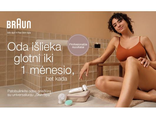 Epiliatorius BRAUN SES9-481 3D Flex Silk epil 9 + BS1000 kūno plaukų kirptuvas