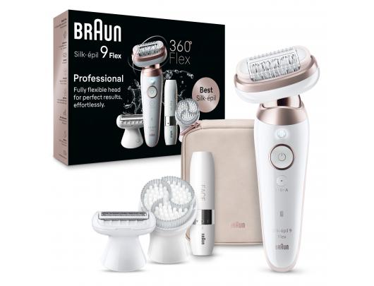 Epiliatorius BRAUN SES9-360 3D Flex Silk epil 9 + FS1000 Mini Skustuvas Face