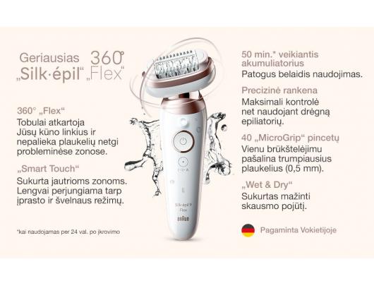 Epiliatorius BRAUN SES9-011 3D Flex Silk epil 9
