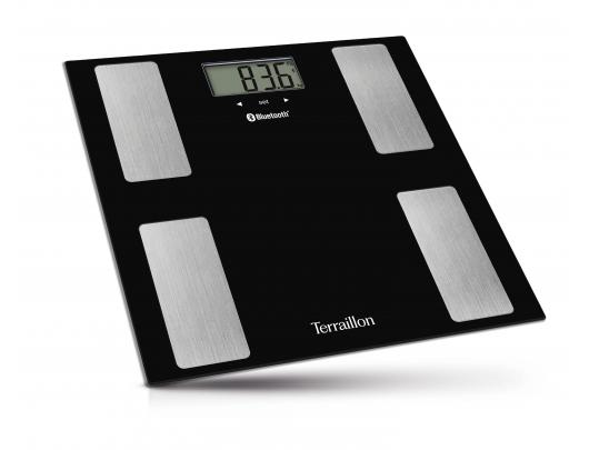 Svarstyklės TERRAILLON 15490 Smart Connect  Black, kūno analizatorius, KMI, Bluetooth, 180kg /100g.
