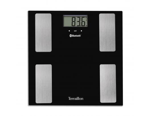 Svarstyklės TERRAILLON 15490 Smart Connect  Black, kūno analizatorius, KMI, Bluetooth, 180kg /100g.