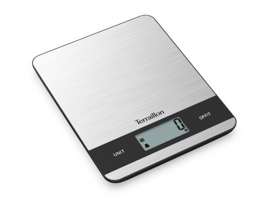 Virtuvinės svarstyklės TERRAILLON 15368 Slim Steel, 5kg /1g.