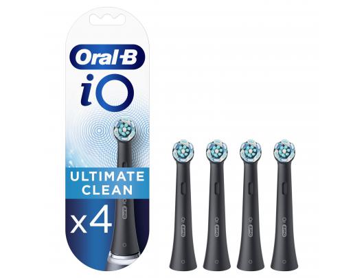 Dantų šepetėlio antgaliai ORAL-B iO CB-4 Ultimate Clean Black 4ct