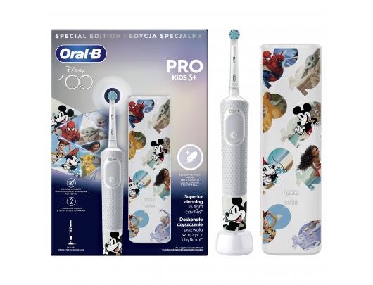 Dantų šepetėlis ORAL-B D103.413.2KX Vitality PRO Kids 3+ Disney 100 +dėklas