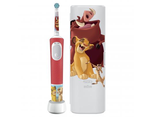 Dantų šepetėlis  ORAL-B D103.413.2KX Vitality PRO Kids 3+ Lion KIng +dėklas