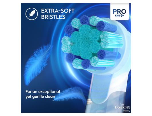 Dantų šepetėlis  ORAL-B D103.413.2KX Vitality PRO Kids 3+ Lion KIng +dėklas