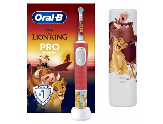Dantų šepetėlis  ORAL-B D103.413.2KX Vitality PRO Kids 3+ Lion KIng +dėklas