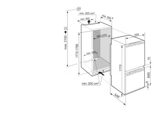 Įmontuojamas šaldytuvas LIEBHERR ICBNd 5153 Prime BioFresh NoFrost 177 cm