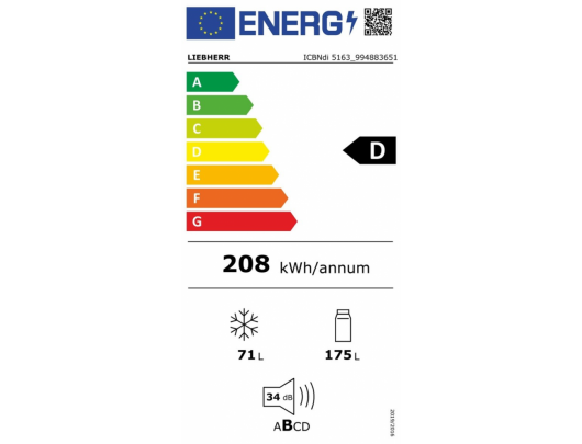 Įmontuojamas šaldytuvas-šaldiklis LIEBHERR ICBNdi 5163 Prime BioFresh NoFrost