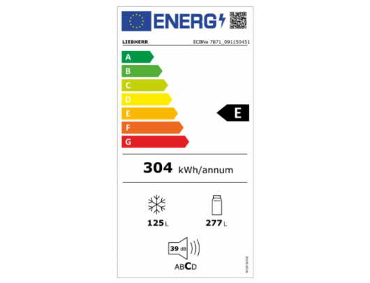 Įmontuojamas šaldytuvas-šaldiklis LIEBHERR ECBNe 7871-617 Peak