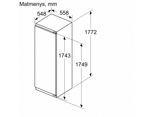 Įmontuojamas šaldytuvas BOSCH KIR81ADD0