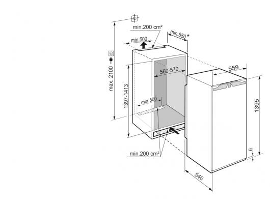 Įmontuojamas šaldytuvas LIEBHERR  IRBd 4551 Prime BioFresh    140cm