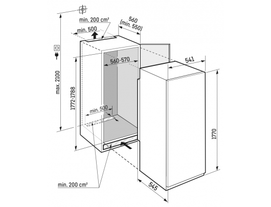 Įmontuojamas šaldytuvas LIEBHERR IRBSd 5120 Plus BioFresh