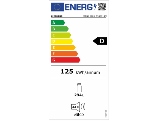 Įmontuojamas šaldytuvas LIEBHERR IRBSd 5120 Plus BioFresh