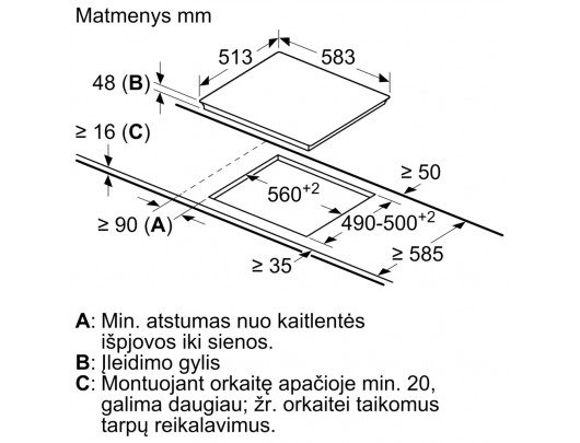 Kaitlentė BOSCH PKE645CA2E Elektrinė
