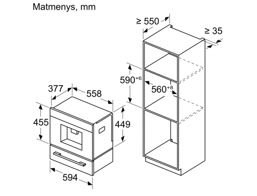 Įmontuojamas kavos aparatas BOSCH CTL7181B0