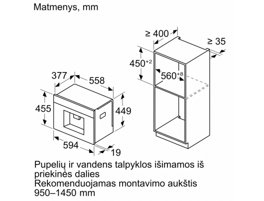 Įmontuojamas kavos aparatas BOSCH CTL7181B0