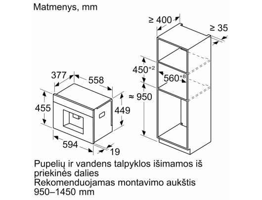 Įmontuojamas kavos aparatas BOSCH CTL7181B0