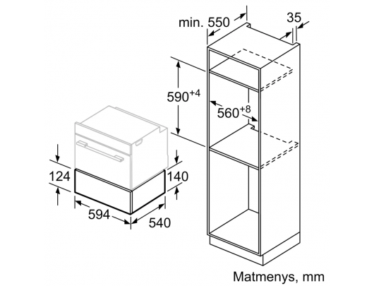 Indų pašildytuvas BOSCH BIC510NB0