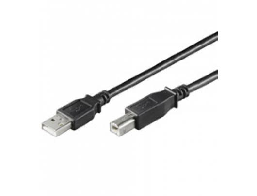 Kabelis Logilink USB 2.0 connection cable USB A male, USB B male, 3 m, Black