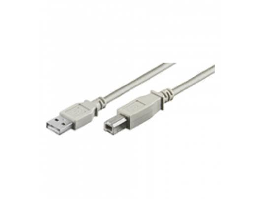 Kabelis Logilink USB 2.0 connection cable USB A male, USB B male, 5 m, Grey