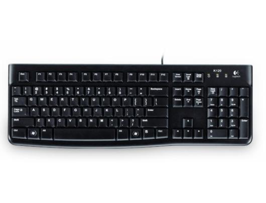 Klaviatūra Logitech K120 wired, USB, Keyboard layout EN/LT, USB Port, 1.5 m, Black, Lithuanian, 55 g