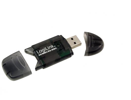 Kortelių skaitytuvas Logilink Cardreader USB 2.0 Stick external for MMC, RS-MMC, SD and SD HC