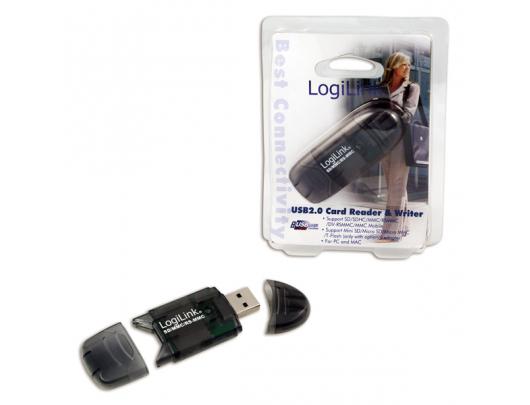 Kortelių skaitytuvas Logilink Cardreader USB 2.0 Stick external for MMC, RS-MMC, SD and SD HC