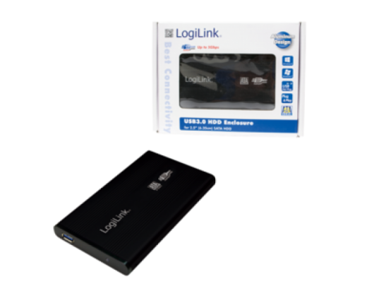 2.5" disko dėžutė Logilink Storage enclosure Enclosure 2,5 Inch S-SATA HDD USB 3.0 Alu Hard drive 2.5" SATA 3Gb/s USB 3.0