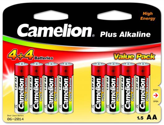 Baterijos Camelion AA/LR6, Plus Alkaline, 8 vnt