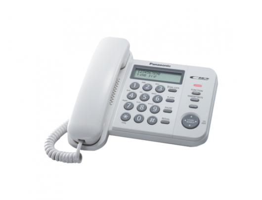 Telefonas Panasonic KX-TS560FXW 588 g, White, Caller ID, Phonebook capacity 50 entries, Built-in display, 198 x 195 x 95 mm