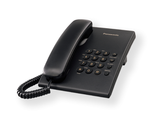 Telefonas Panasonic KX-TS500FXB 475 g, 150 x 200 x 96 mm, Black