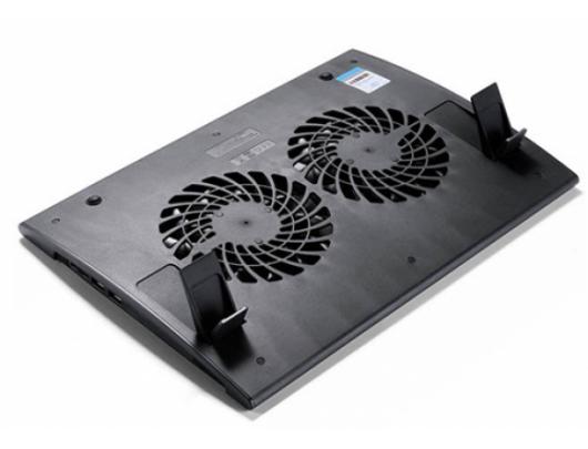 Stovas-aušintuvas deepcool Laptop cooler Wind Pal FS , slim, portabel , highe performance, two 140mm fans, 2 xUSB Hub, up tp 17" 382x262x46mm mm