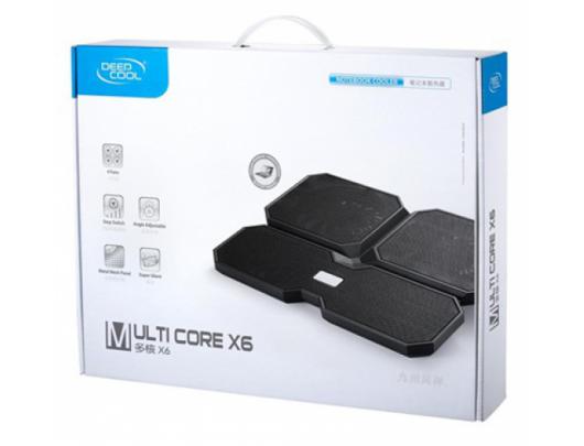 Stovas-aušintuvas deepcool Multicore x6 Notebook cooler up to 15.6" 	900g g, 380X295X24mm mm, Black