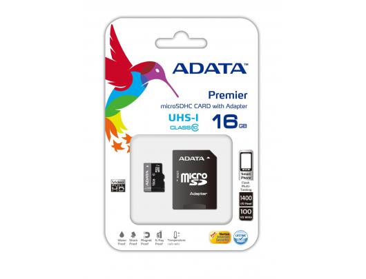 Atminties kortelė ADATA Premier UHS-I 16GB Micro SDHC CL10 su SD adapteriu