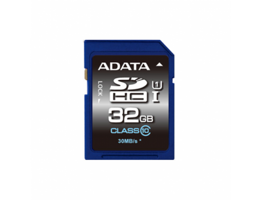 Atminties kortelė ADATA Premier Flash memory card 32GB SDHC UHS-I Memory Card Speed Class UHS Class 1 / Class10