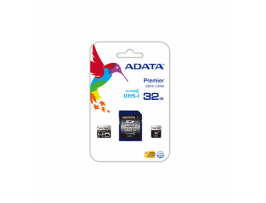 Atminties kortelė ADATA Premier Flash memory card 32GB SDHC UHS-I Memory Card Speed Class UHS Class 1 / Class10