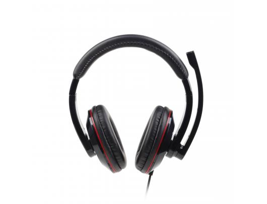 Ausinės Gembird MHS-U-001 USB headphones USB, Glossy black,
