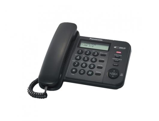 Telefonas Panasonic Corded KX-TS560FXB 588 g, Black, Caller ID, Phonebook capacity 50 entries, Built-in display, 190x196x95 mm