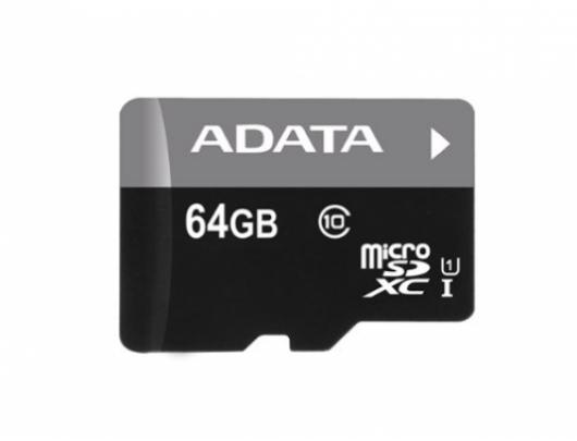 Atminties kortelė ADATA Premier UHS-I 64GB Micro SDXC CL10 su SD adapteriu