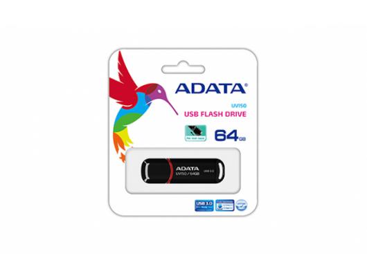 USB raktas ADATA UV150 64GB USB 3.0 Black
