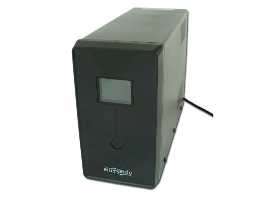 Nepertraukiamo maitinimo šaltinis EnerGenie UPS with USB and LCD display, Black 1200 VA, 720 W