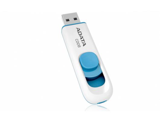 USB raktas ADATA C008 64GB USB 2.0 White/Blue