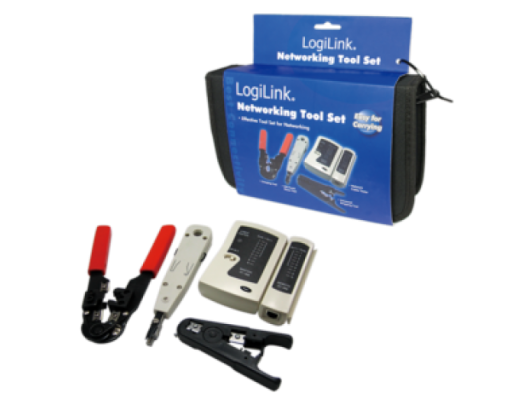 Tinklo įrankių rinkinys Logilink Network tool/tester kit Su krepšiu